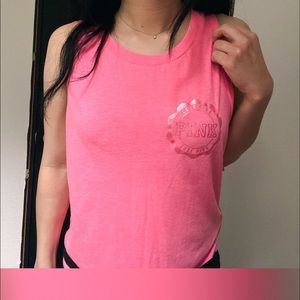 PINK tank with sequence on back size S